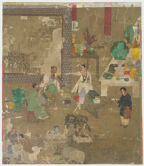 Literati examining antiquities, 18th century: the scholar-official class that the examination system formed. Metropolitan Museum of Art, Open Access (CC0).