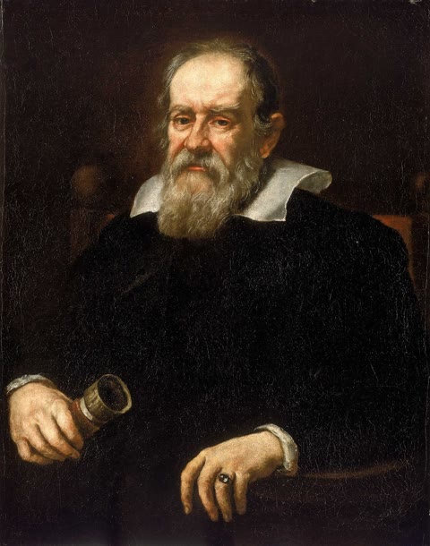 Galileo Galilei, 1636 — tried for showing what a telescope saw (public domain)