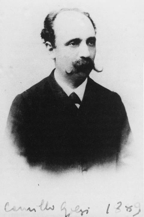 Camillo Golgi in 1889 — the physician who stained a brain black in a hospital kitchen and saw a network everywhere he looked (public domain).