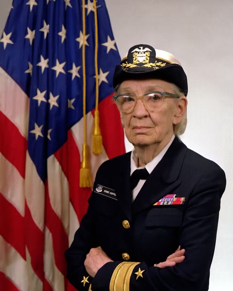 Commodore Grace Hopper, USN — the official "covered" portrait