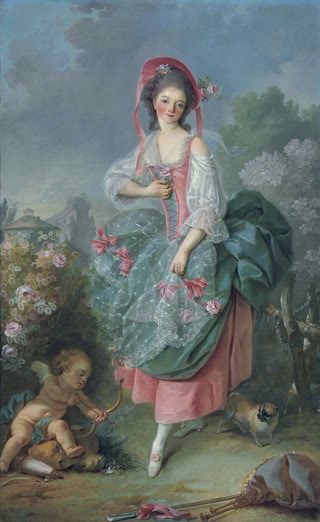 Marie-Madeleine Guimard as Terpsichore — painted by Jacques-Louis David, c. 1773–75. The great dancer whose petition helped bar Saint-Georges from directing the Opéra