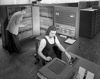 The IBM 704 at NACA Langley (NASA, 1957) — the machine FORTRAN was built for