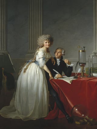 Lavoisier and Marie-Anne, his essential collaborator — David, 1788 (public domain)