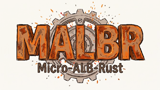 The MALBR mark — rusted gear, rusted letters
