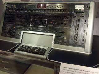 The UNIVAC I Supervisory Control console on display at the Computer History Museum. Photo by Tomwsulcer, CC0.